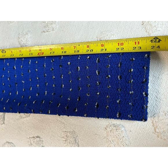 St. John Collection By Marie Gray Royal Blue Tweed Knit Blazer Jacket Structured - Picture 6 of 8